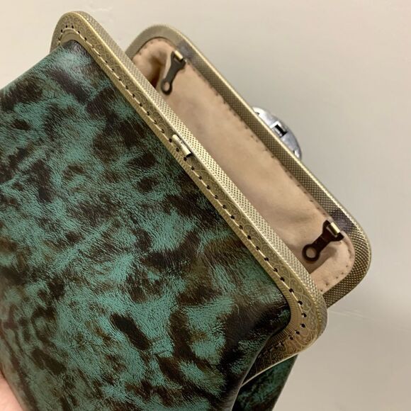 Vintage Handmade Genuine Premium Leather Push Lock Clutch/Shoulder Bag/Crossbody - Picture 14 of 16